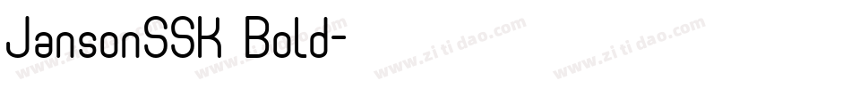 JansonSSK Bold字体转换